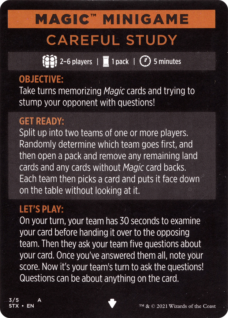 Careful Study (minigame) // Careful Study (cont'd) (MSTX-003) - Strixhaven: School of Mages Minigames-3