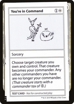 You're In Command (No PW Symbol) (CMB1-) - Mystery Booster Playtest Cards 2021-1