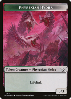 Treasure (20) // Phyrexian Hydra (12) Double-Sided Token [March of the Machine Tokens]-2