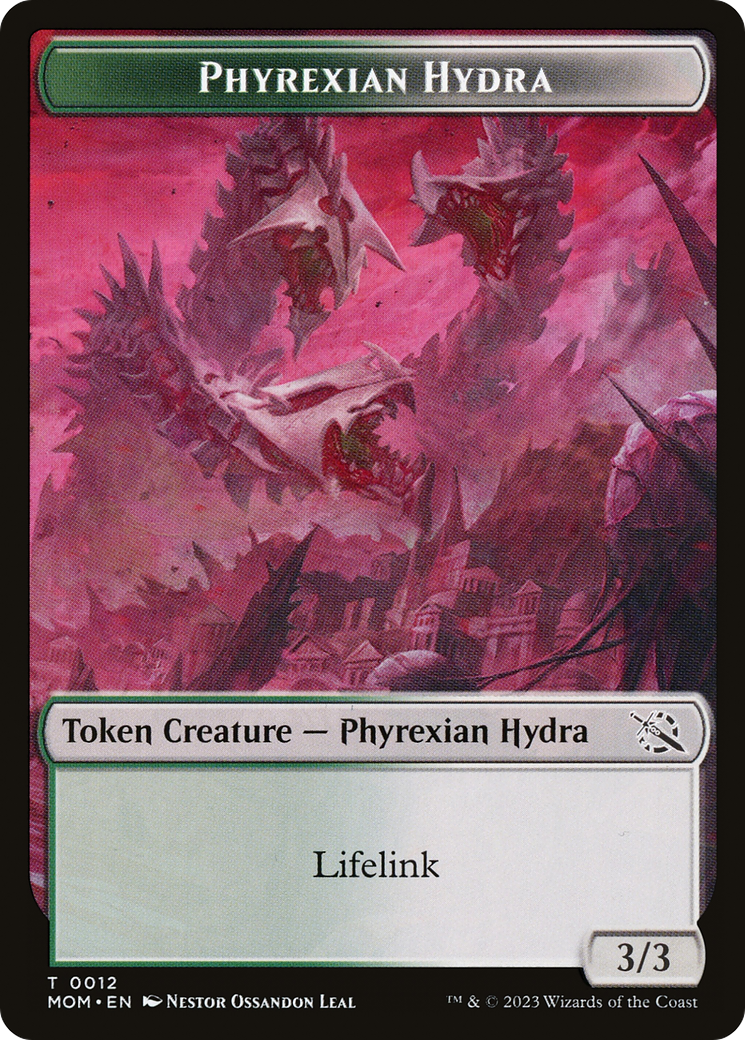 Treasure (20) // Phyrexian Hydra (12) Double-Sided Token [March of the Machine Tokens]-2