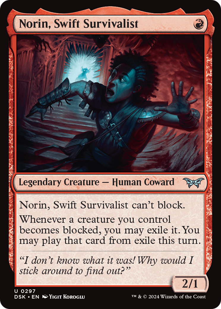 Norin, Swift Survivalist (0297) [Duskmourn: House of Horror]-1