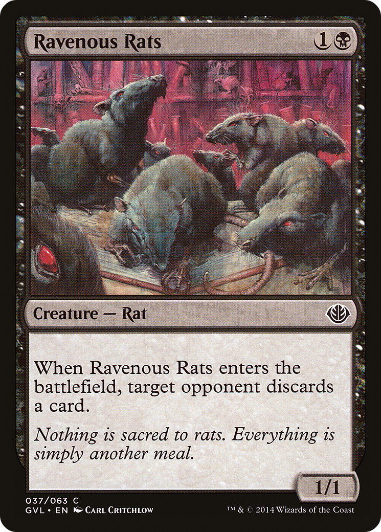 Ravenous Rats (Garruk vs. Liliana) [Duel Decks Anthology]-1