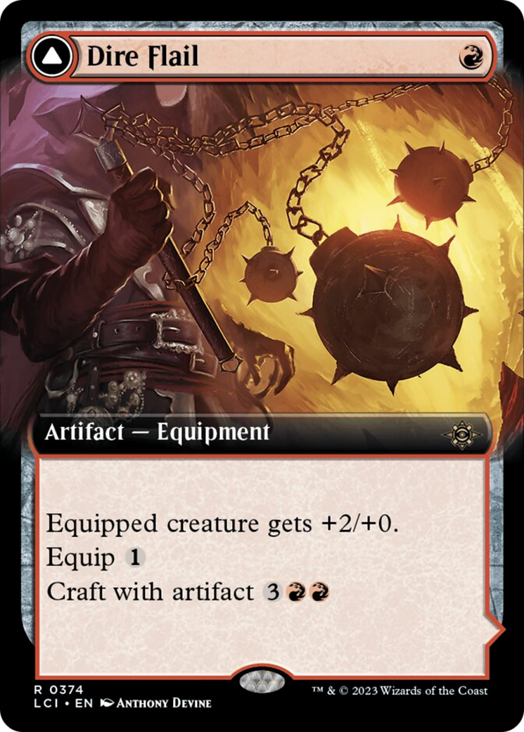 Dire Flail (Extended Art) [The Lost Caverns of Ixalan]-1