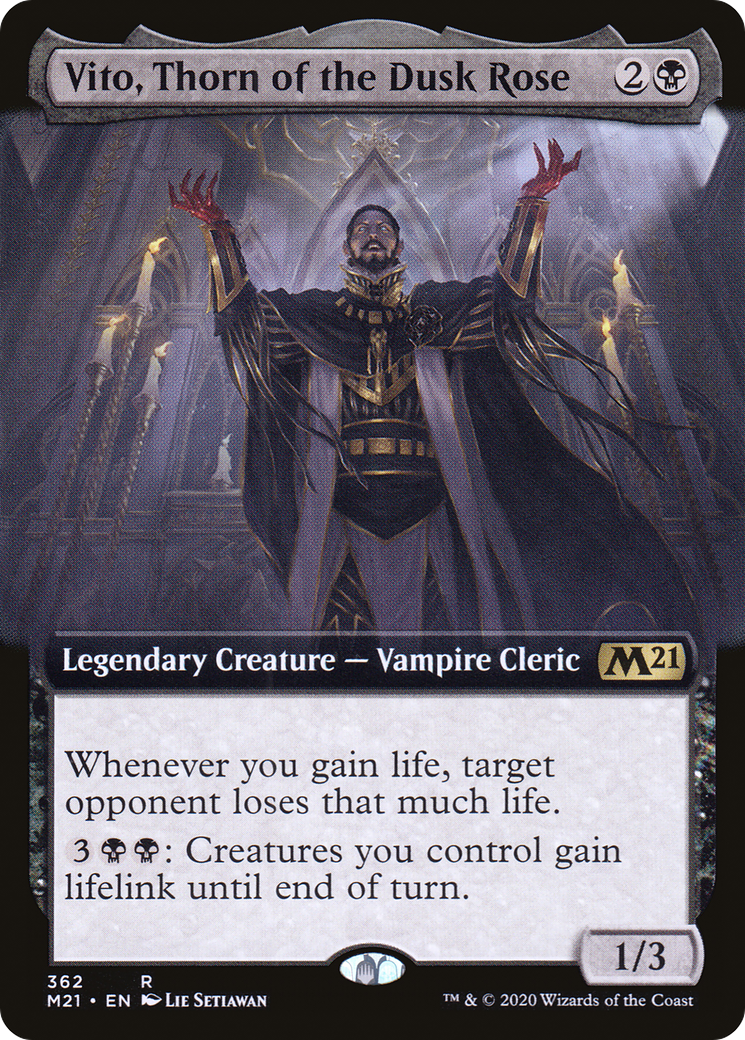 Vito, Thorn of the Dusk Rose (Extended Art) (M21-362) - Core Set 2021: (Extended Art) Foil-1