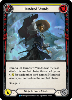 Hundred Winds (Yellow) [EVR042] (Everfest)  1st Edition Rainbow Foil-2