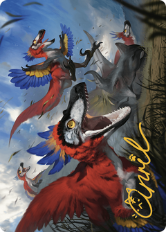 Wrathful Raptors // Wrathful Raptors (ALCI-077) - The Lost Caverns of Ixalan Art Series (Borderless)-3