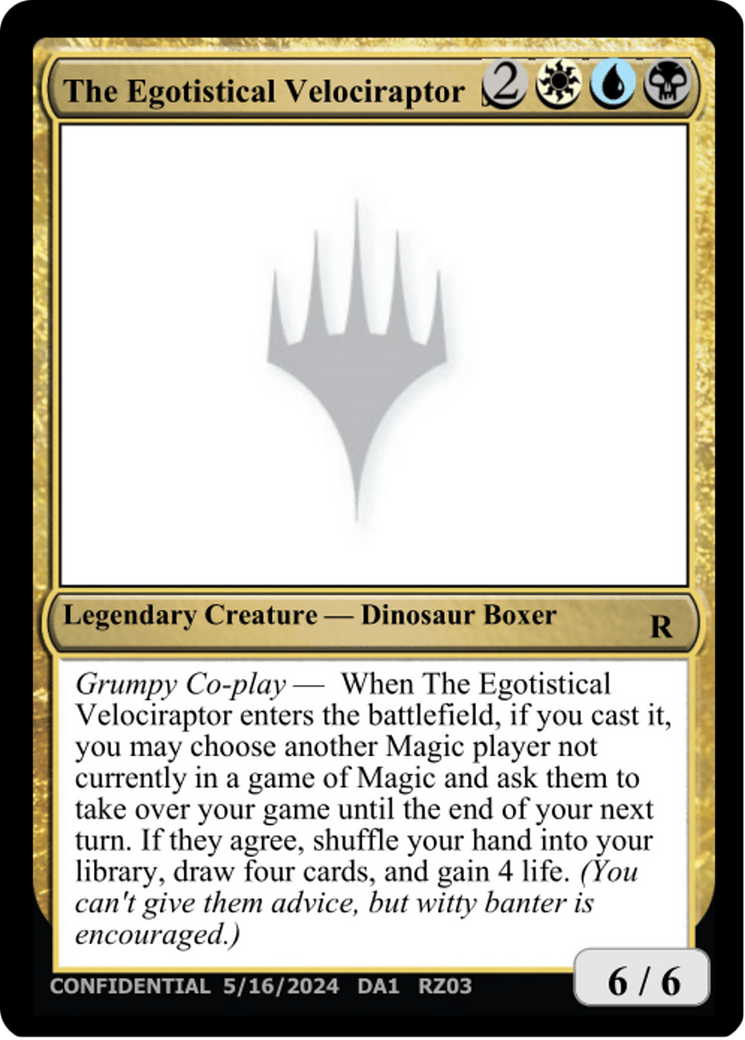 The Egotistical Velociraptor (UNK-RZ03B) - Unknown Event-1