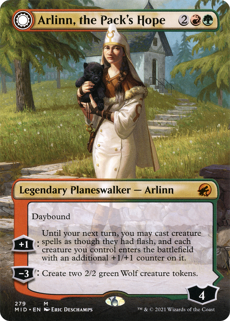 Arlinn, the Pack's Hope // Arlinn, the Moon's Fury (Borderless) [Innistrad: Midnight Hunt]-3
