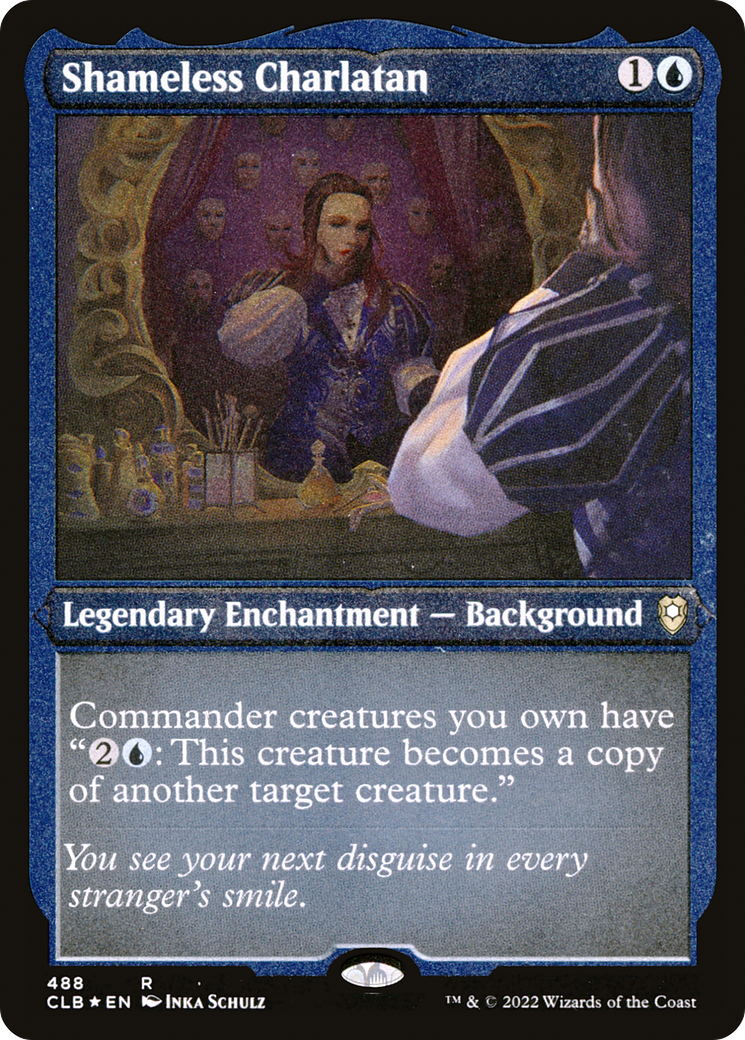 Shameless Charlatan (CLB-488) - Commander Legends: Battle for Baldur's Gate Etched Foil-1