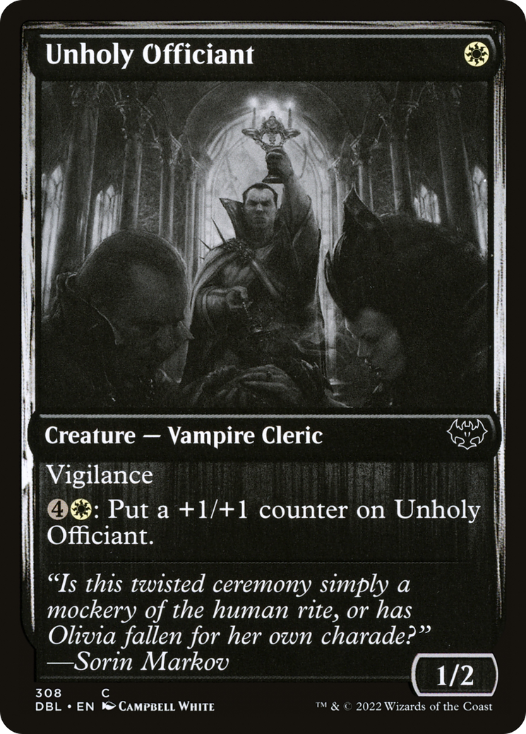 Unholy Officiant (DBL-308) - Innistrad: Double Feature Foil-1