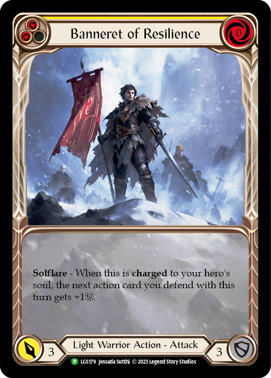 Banneret of Resilience (Extended Art) [LGS179] (Promo)  Rainbow Foil-1