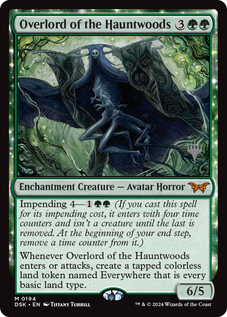 Overlord of the Hauntwoods (Promo Pack) [Duskmourn: House of Horror Promos]-1