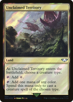 Unclaimed Territory (Surge Foil) (40K-304) - Warhammer 40,000 Commander Foil-1