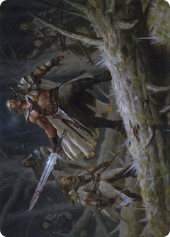 Tovolar, Dire Overlord // Tovolar, Dire Overlord (AMID-005) - Midnight Hunt Art Series (Borderless) Foil-3