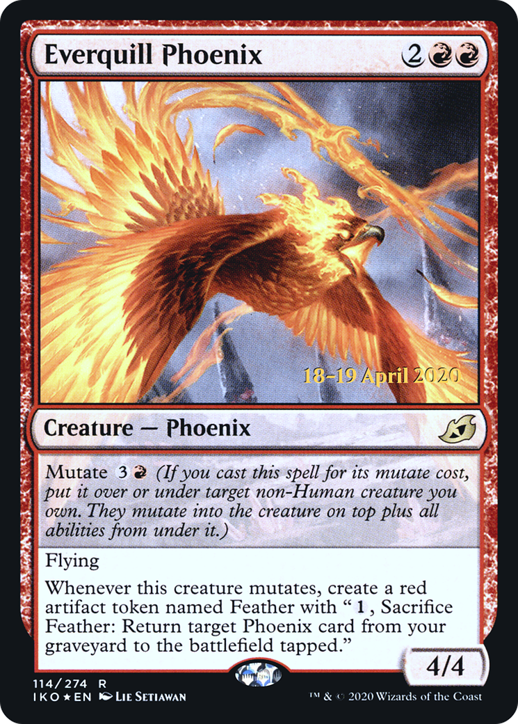 Everquill Phoenix [Ikoria: Lair of Behemoths Prerelease Promos]-1