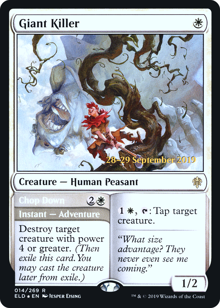 Giant Killer // Chop Down [Throne of Eldraine Prerelease Promos]-1