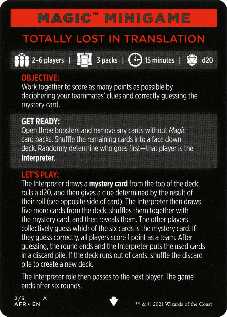 Totally Lost in Translation // Totally Lost in Translation (cont'd) (MAFR-002) - Adventures in the Forgotten Realms Minigames Foil-1