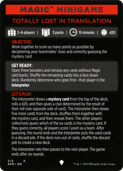 Totally Lost in Translation // Totally Lost in Translation (cont'd) (MAFR-002) - Adventures in the Forgotten Realms Minigames Foil-1