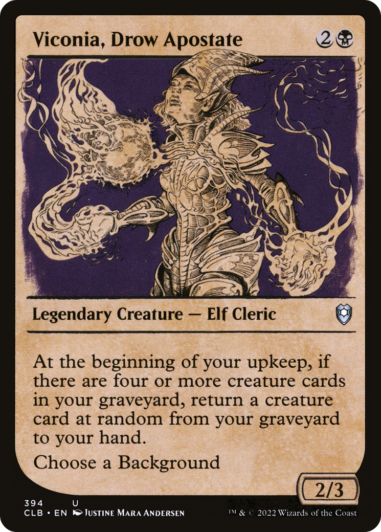 Viconia, Drow Apostate (Showcase) (CLB-394) - Commander Legends: Battle for Baldur's Gate: (Showcase) Foil-1