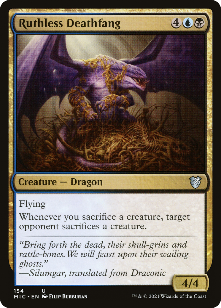 Ruthless Deathfang [Innistrad: Midnight Hunt Commander]-1