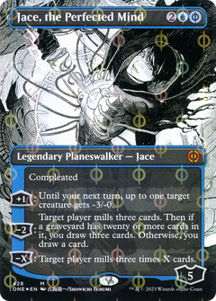 Jace, the Perfected Mind (Borderless Manga Step-and-Compleat Foil) [Phyrexia: All Will Be One]-1