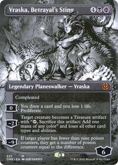 Vraska, Betrayal's Sting (Borderless) (ONE-337) - Phyrexia: All Will Be One: (Showcase) (Borderless) Foil-1