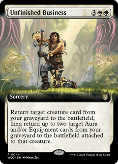 Unfinished Business (Extended Art) (WOC-044) - Wilds of Eldraine Commander: (Extended Art)-1