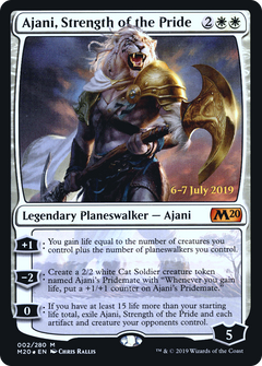 Ajani, Strength of the Pride [Core Set 2020 Prerelease Promos]-1