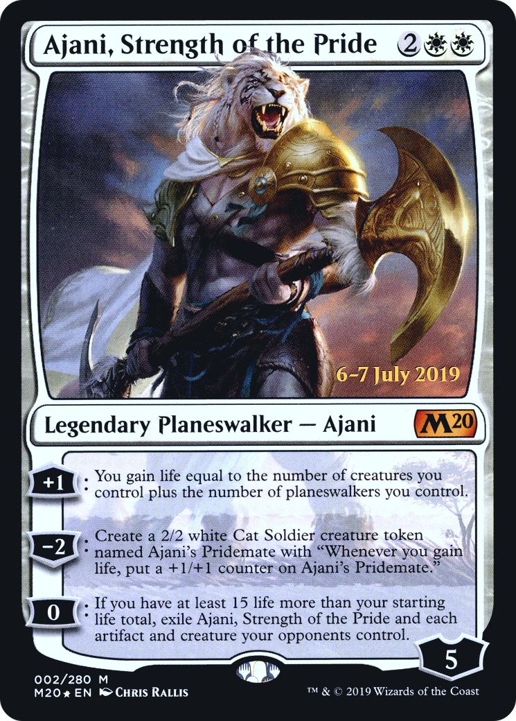 Ajani, Strength of the Pride [Core Set 2020 Prerelease Promos]-1