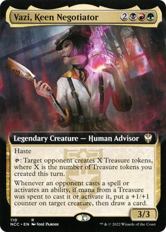 Vazi, Keen Negotiator (Extended Art) (NCC-110) - New Capenna Commander: (Extended Art) Foil-1