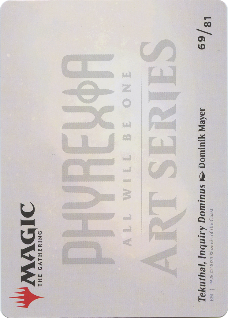 Tekuthal, Inquiry Dominus // Tekuthal, Inquiry Dominus (AONE-069) - Phyrexia: All Will Be One Art Series (Borderless)-2