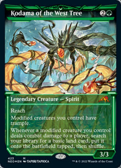 Kodama of the West Tree (Showcase) (Foil Etched) [Kamigawa: Neon Dynasty]-1