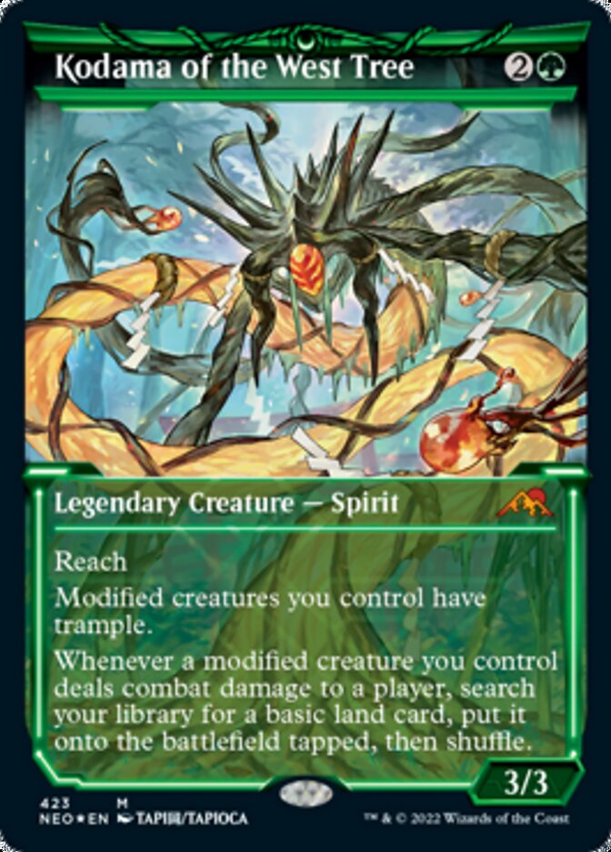 Kodama of the West Tree (Showcase) (Foil Etched) [Kamigawa: Neon Dynasty]-1