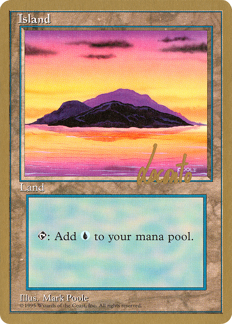 Island (B) - 1996 Michael Loconto (4ED) (WCD-) - Pro Tour Collector Set-1