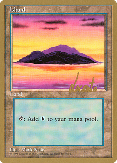 Island (B) - 1996 Michael Loconto (4ED) (WCD-) - Pro Tour Collector Set-1
