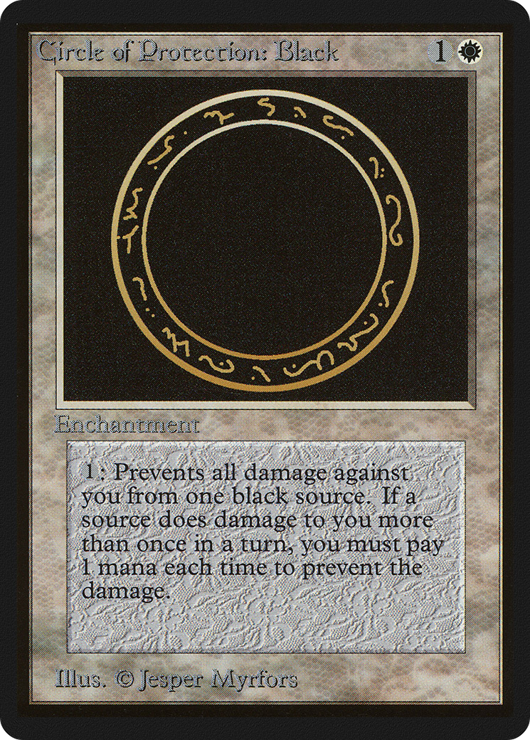 Circle of Protection: Black (LEB-) - Limited Edition Beta-1
