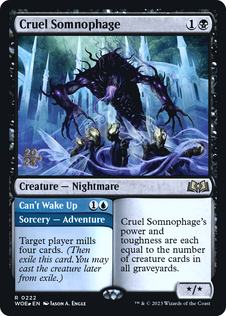 Cruel Somnophage // Can't Wake Up [Wilds of Eldraine Prerelease Promos]-3