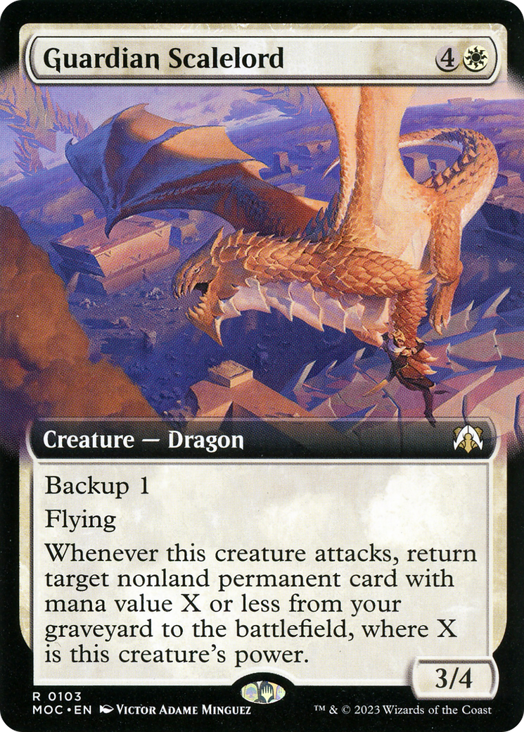Guardian Scalelord (Extended Art) [March of the Machine Commander]-1