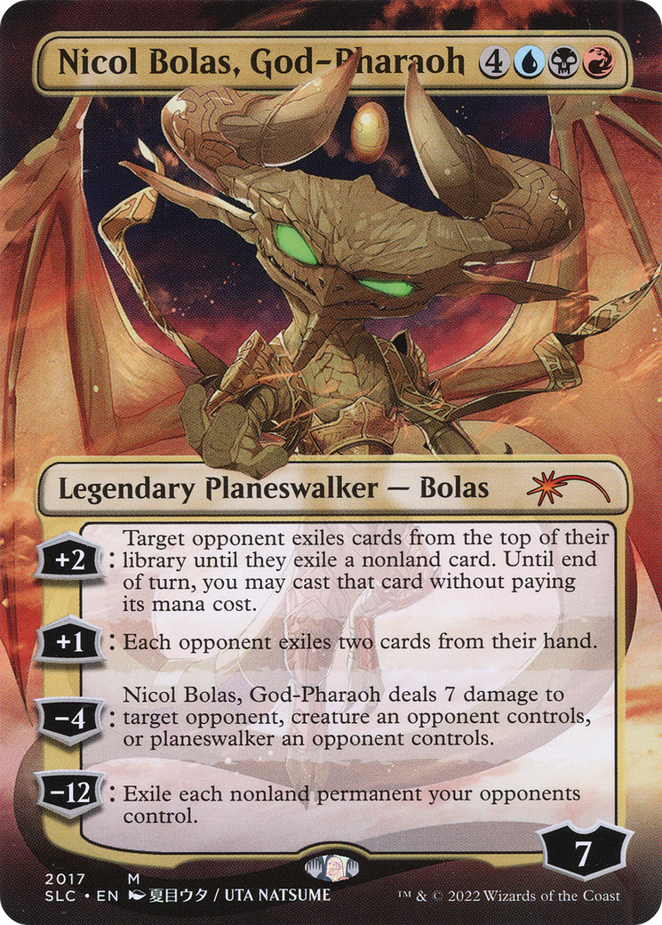 Nicol Bolas, God-Pharaoh (Borderless) [Secret Lair Countdown Kit]-1