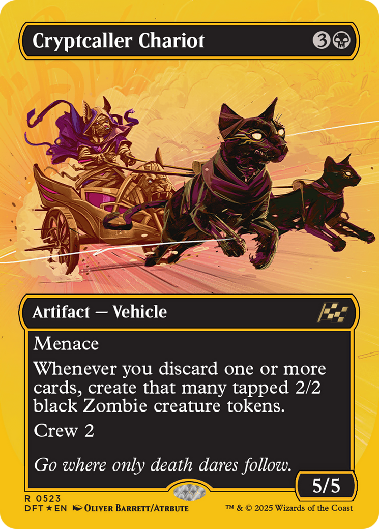 Cryptcaller Chariot (Borderless) (First-Place Foil) [Aetherdrift]-1
