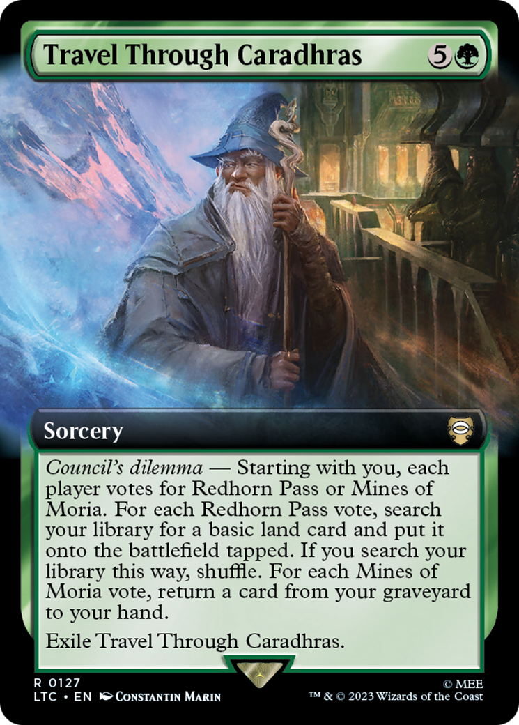 Travel Through Caradhras (Extended Art) (LTC-127) - Tales of Middle-earth Commander: (Extended Art) Foil-1