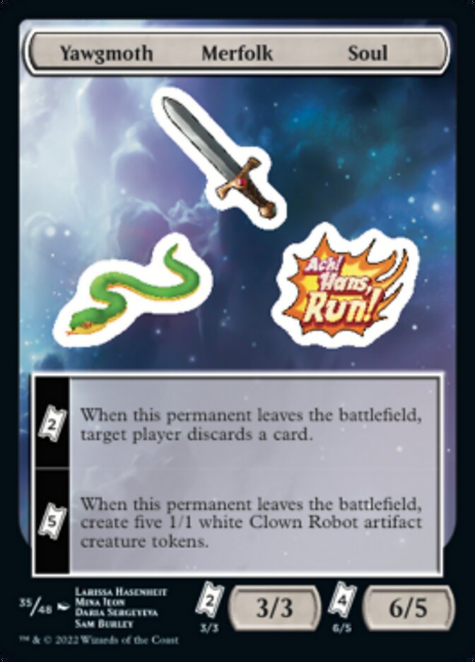 Yawgmoth Merfolk Soul [Unfinity Stickers]-1