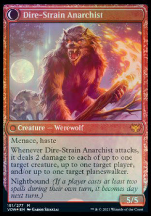 Volatile Arsonist // Dire-Strain Anarchist [Innistrad: Crimson Vow Prerelease Promos]-2