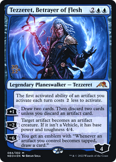 Tezzeret, Betrayer of Flesh [Kamigawa: Neon Dynasty Prerelease Promos]-1