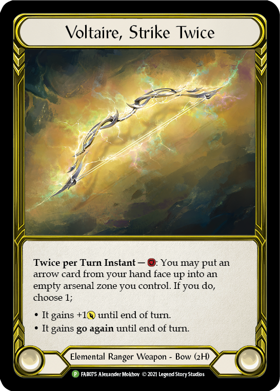 Voltaire, Strike Twice (Golden) [FAB075] (Promo)  Cold Foil-1
