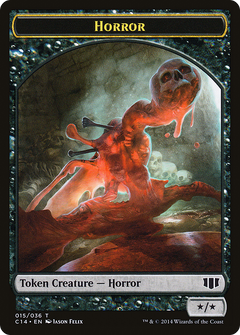 Horror // Zombie (016/036) Double-Sided Token [Commander 2014 Tokens]-3