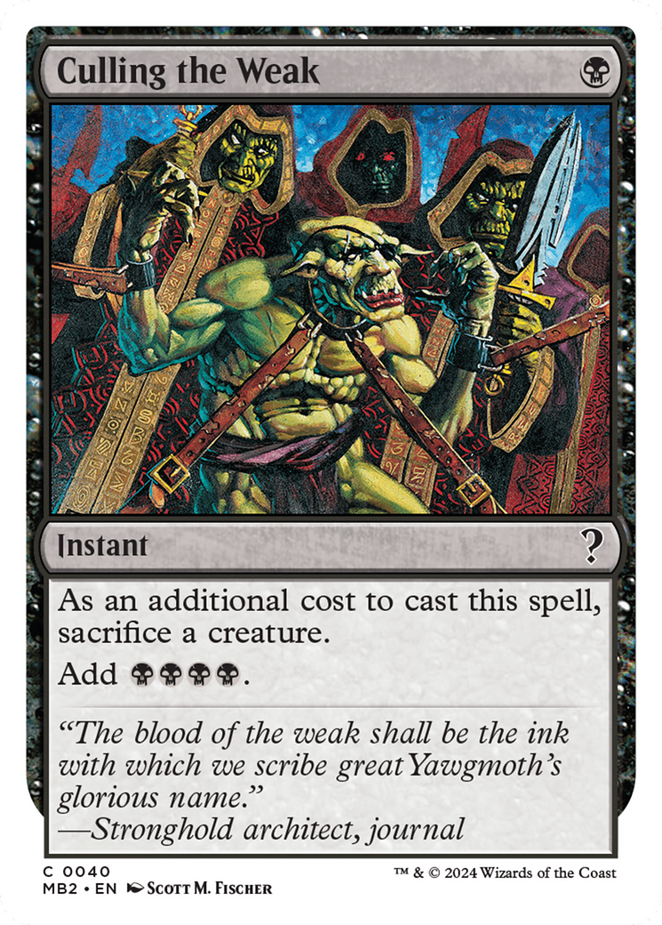 Culling the Weak (White Border) [Mystery Booster 2]-1