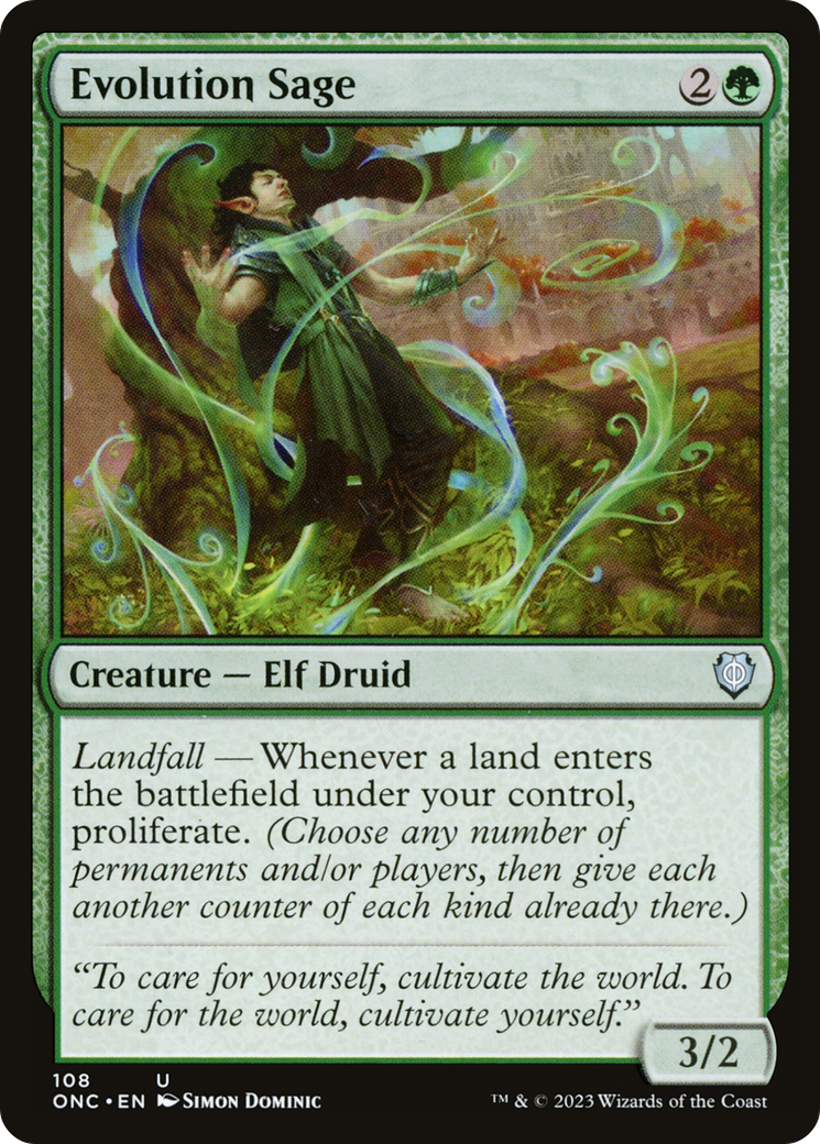 Evolution Sage [Phyrexia: All Will Be One Commander]-1