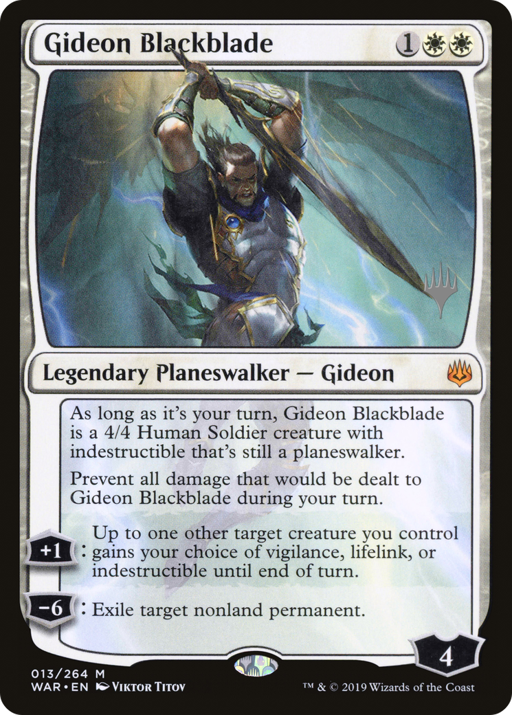 Gideon Blackblade (Promo Pack) [War of the Spark Promos]-1
