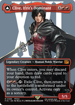 Clive, Ifrit's Dominant // Ifrit, Warden of Inferno (Borderless) (0385) [FINAL FANTASY]-1